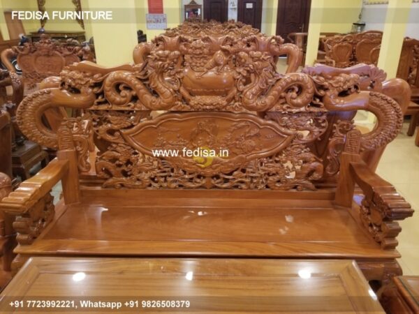 Wooden Sofa Set Wooden L Shape Wooden Sofa No-4041 Wooden Sofa 5 Seater