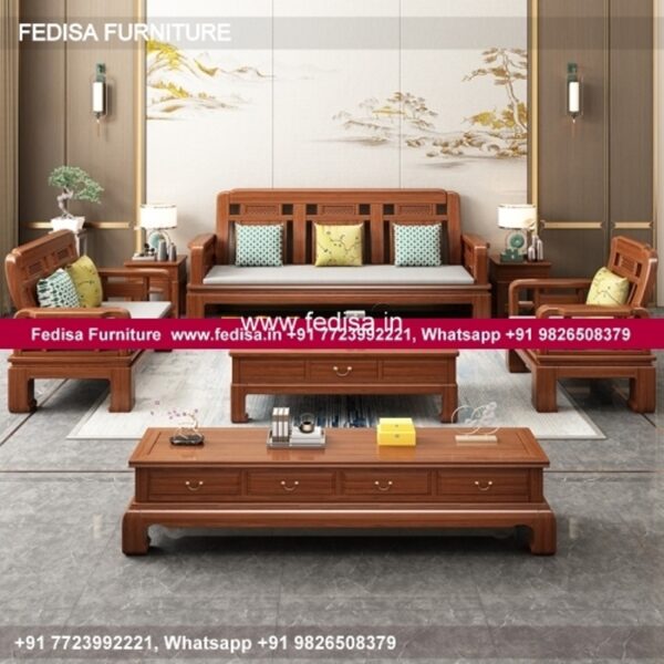 Wooden Sofa Set Wooden Full Living Room Sets No-4133 Wooden Sofa Price