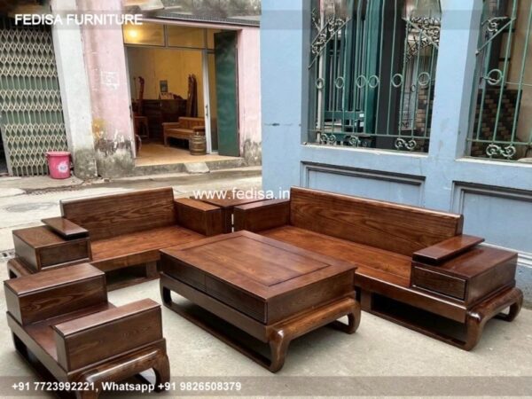 Wooden Sofa Set Wooden Orange Sofa Set No-4145 Wooden Sofa Set For Living Room