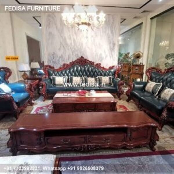 Wooden Sofa Set Wooden Leather Sofa L Shape No-4192 Wooden Sofa Set Online Flipkart