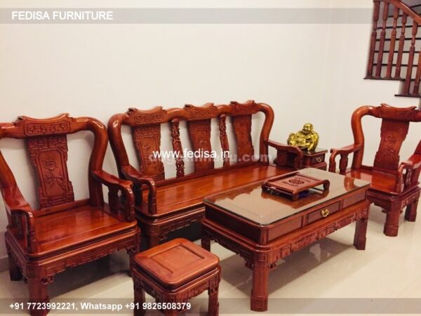 Wooden Sofa Set Wooden L Shaped Couch With Storage No-4223 10 Seater Wooden Sofa Set