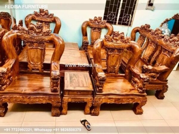 Wooden Sofa Set Wooden Leather Sofa Set 7 Seater No-4249 Second Hand Wooden Sofa