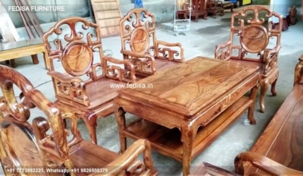 Wooden Sofa Set Wooden Red Couch Set No-4256 Wooden Sofa Cushion Set Price