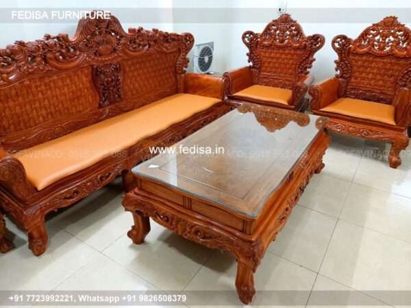 Wooden Sofa Set Wooden 6 Seater Wooden Sofa Below 10000 No-4291 Wooden Royal Sofa Set