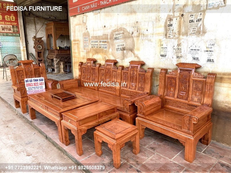 Wooden Sofa Set Wooden Luxury Leather Sofa Set No-4300 Royal Wooden Sofa Set