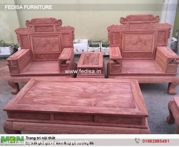 Wooden Sofa Set Wooden Setty For Living Room No-4323 Wooden Sofa Set