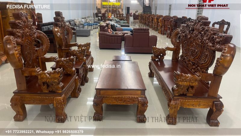 Wooden Sofa Set Wooden King Sofa Set No-4398 Damro Wooden Sofa Set