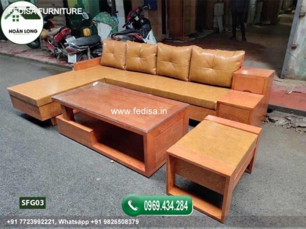 Wooden Sofa Set Wooden 6 Piece Reclining Leather Sofa Set No-4414 Wooden Carved Sofa Set