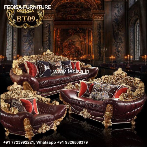 Wooden Sofa Set Wooden Burgundy Sofa Set No-4418 13 Seater Wooden Sofa Set