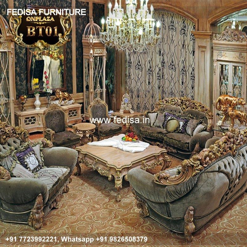 Wooden Sofa Set Wooden Leather Couch And Chair Set No-4421 Wooden Royal Sofa Set