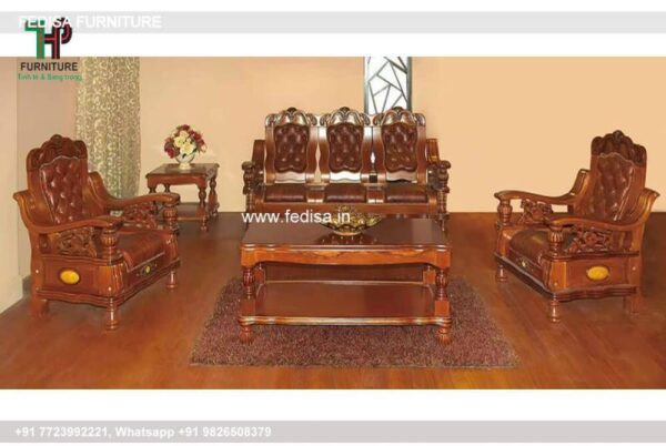 Wooden Sofa Set Wooden Five Seater Sofa Set No-4462 Wooden Setty