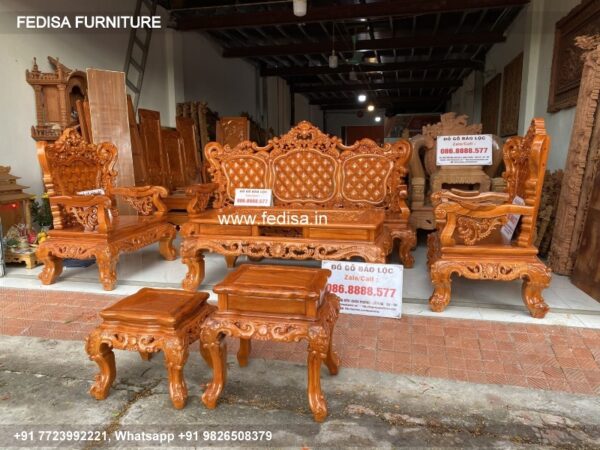 Wooden Sofa Set Wooden Sofa Set For Small Drawing Room No-4577 Luxury Wooden Sofa Set