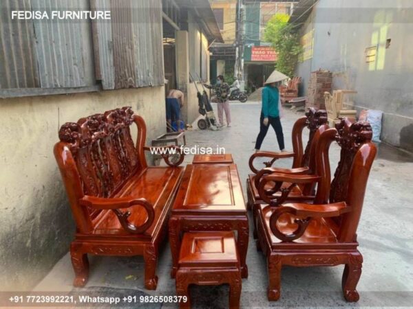 Wooden Sofa Set Wooden Sofa 1 Set No-4654 L Shape Wooden Sofa