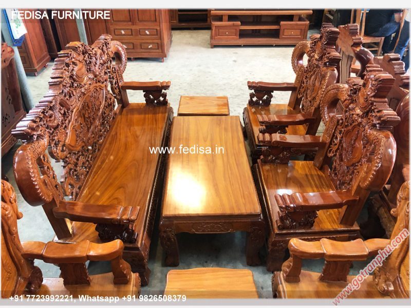 Wooden Sofa Set Wooden Pascal 4 Seater Sofa Set No-4683 Best Wooden Sofa