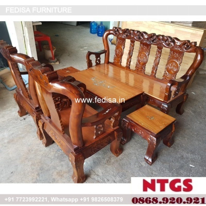 Wooden Sofa Set Wooden Small Sofa And Chair Set No-4690 Royal Wooden Sofa Set