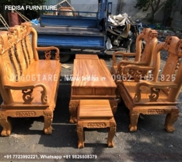 Wooden Sofa Set Wooden High Back Sofa Set No-4708 Old Wooden Sofa Set Olx