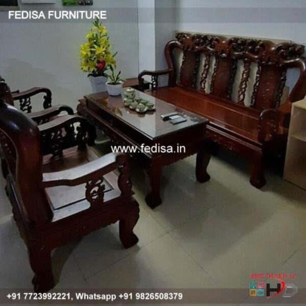 Wooden Sofa Set Wooden 5 And 3 Seater Leather Sofa Sets No-4725 Wooden Sofa Online