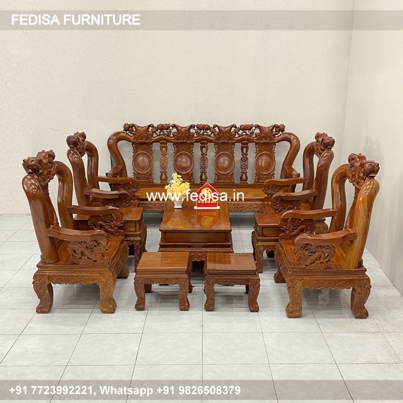 Wooden Sofa Set Wooden 7 Piece Couch Set No-4805 Wooden Street Sofa Set