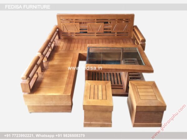Wooden Sofa Set Wooden Teal Shaped Sofa No-4884 Godrej Wooden Sofa