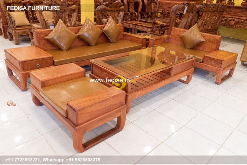 Wooden Sofa Set Wooden L Shape Sofa Home Center No-4895 Designer Wooden Sofa Set