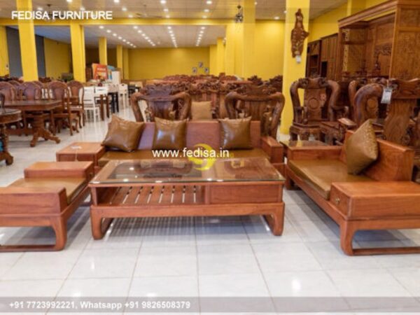 Wooden Sofa Set Wooden Black Color Sofa Set No-4897 L Shape Wooden Sofa Set