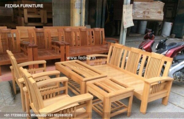 Wooden Sofa Set Wooden Comfortable Living Room Sets No-4930 81 Seater Wooden Sofa Set