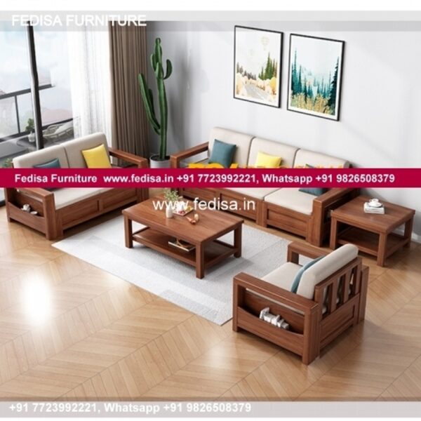 Wooden Sofa Set Wooden Suede Living Room Set No-4938 21 Seater Wooden Sofa Set