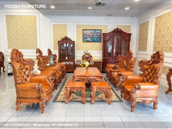 Wooden Sofa Set Wooden Round Shape Sofa Set No-4983 Damro Wooden Sofa Set