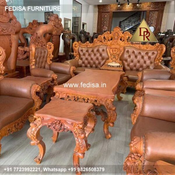 Wooden Sofa Set Wooden Modern Corner Sofa Set No-4995 85 Seater Wooden Sofa Set