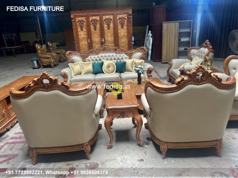 Wooden Sofa Set Wooden Black Fabric Sofa Set No-5005 Wooden Sofa Set Under 10020