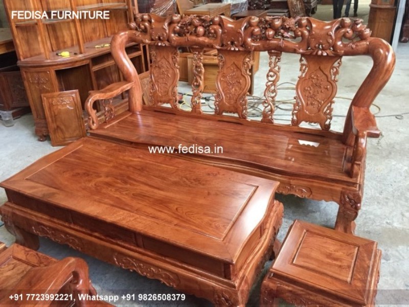 Wooden Sofa Set Wooden Box Type Sofa Set No-5024 Royal Oak Wooden Sofa Set