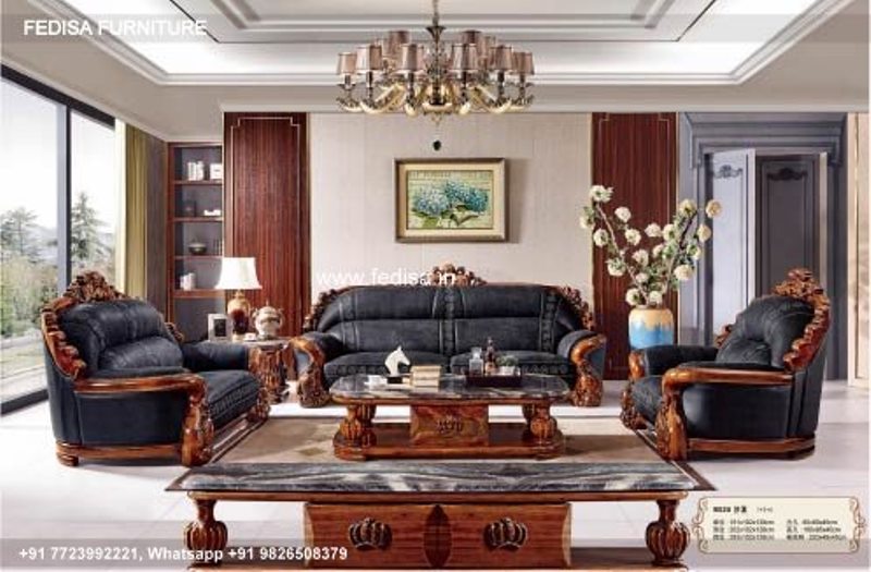 Wooden Sofa Set Wooden Grand Sofa Set No-5025 Designer Wooden Sofa Set