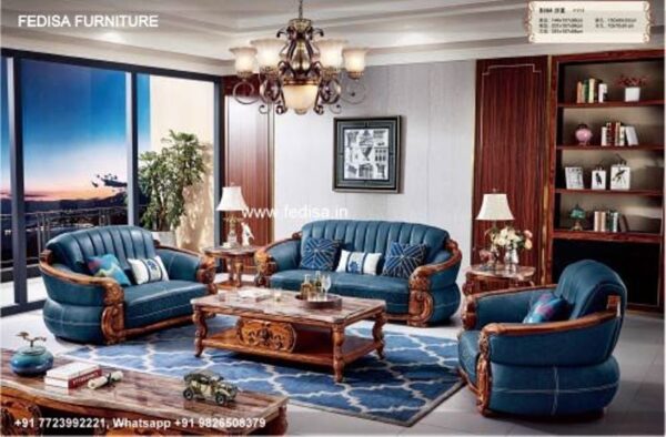 Wooden Sofa Set Wooden Leather Power Reclining Sofa Set No-5074 Simple Sofa Set Wooden