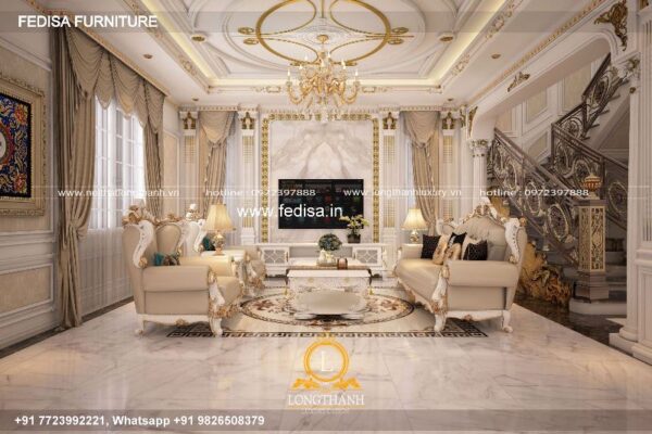 Wooden Sofa Set Wooden White L Sofa No-5087 Wooden Frame Sofa Set