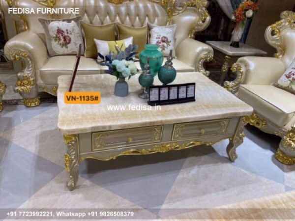 Wooden Sofa Set Wooden Dark Blue Living Room Set No-5125 93 Seater Wooden Sofa Set