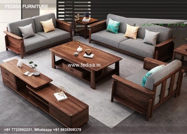Wooden Sofa Set Wooden U Shape Modular Sofa No-5149 Wooden Sofa Frame Manufacturers