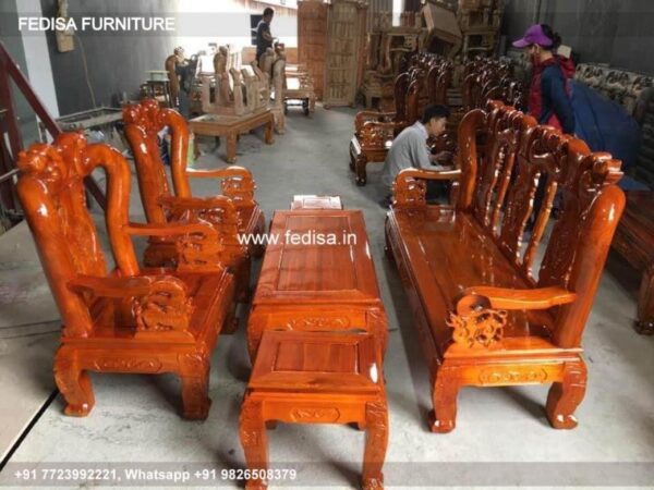 Wooden Sofa Set Wooden L Shape Sofa Bed No-5203 Wooden Sofa Frame Manufacturers