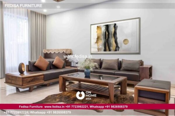 Wooden Sofa Set Wooden White Leather Sofa Set No-5300 Corner Sofa Set Wooden