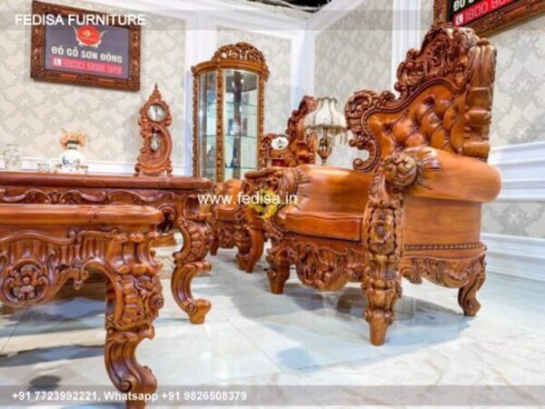 Wooden Sofa Set Wooden Beige Living Room Set No-5383 Sofa Set Price Wooden