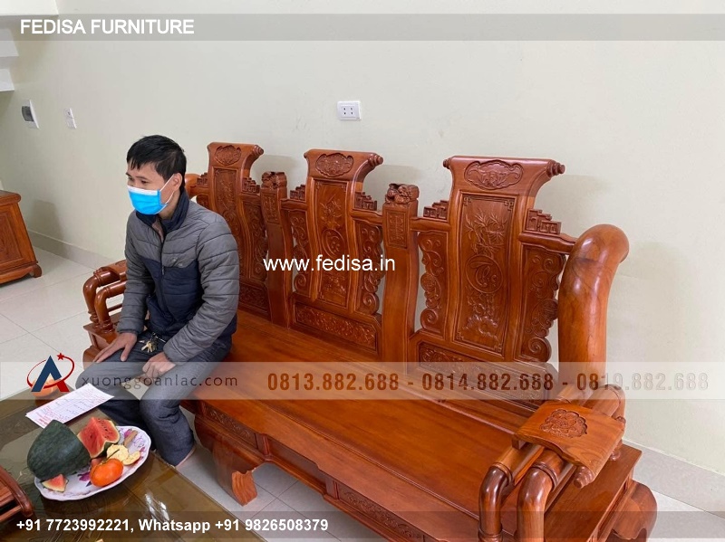 Wooden Sofa Set Wooden Brown Leather Sofa Set No-5394 Royal Wooden Sofa Set