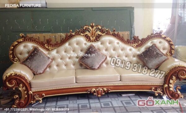 Wooden Sofa Set Wooden Royal Blue Living Room Set No-5417 Wooden Sofa Set