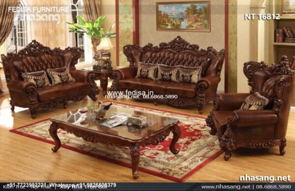 Wooden Sofa Set Wooden Six Seater Sofa No-5496 Wooden Sofa Cushion Set