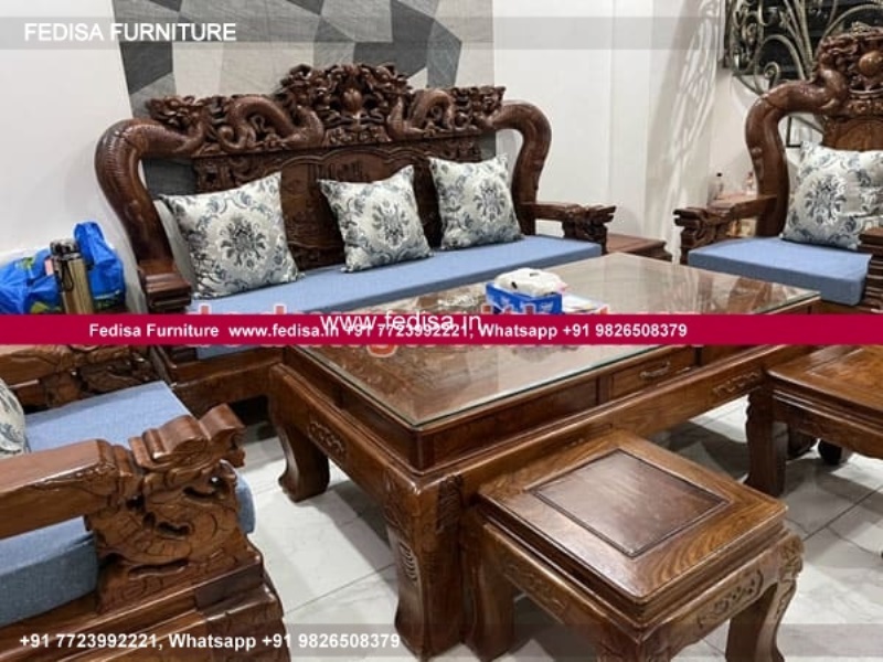 Wooden Sofa Set Wooden 7 Piece Living Room Furniture Set No-5510 Wooden Sofa Set Amazon