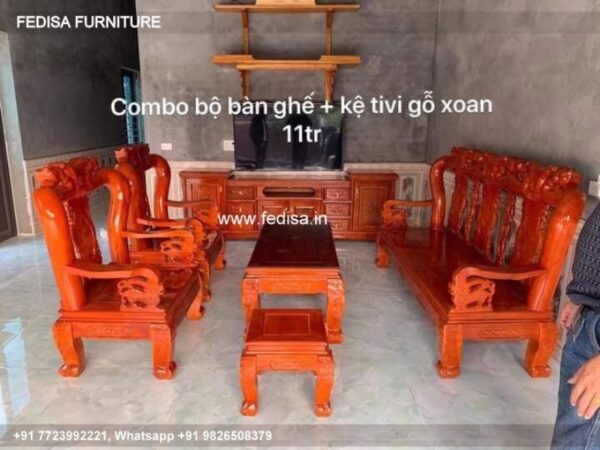 Wooden Sofa Set Wooden Royal Blue Couch Set No-5533 Royal Oak Wooden Sofa Set