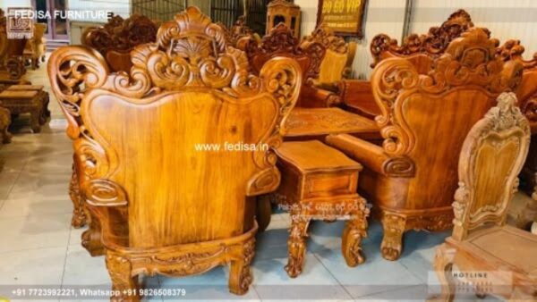 Wooden Sofa Set Wooden 6 Set Sofa No-5619 Wooden Settee