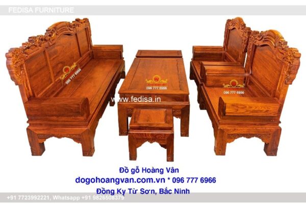 Wooden Sofa Set Wooden Velvet Furniture Set No-5658 Wooden Sofa Frame Manufacturers