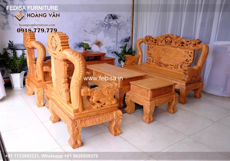 Wooden Sofa Set Wooden Big L Shape Sofa No-5663 Royal Oak Wooden Sofa Set