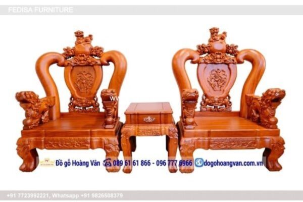 Wooden Sofa Set Wooden Full Sofa Set No-5665 Black Wooden Sofa Set