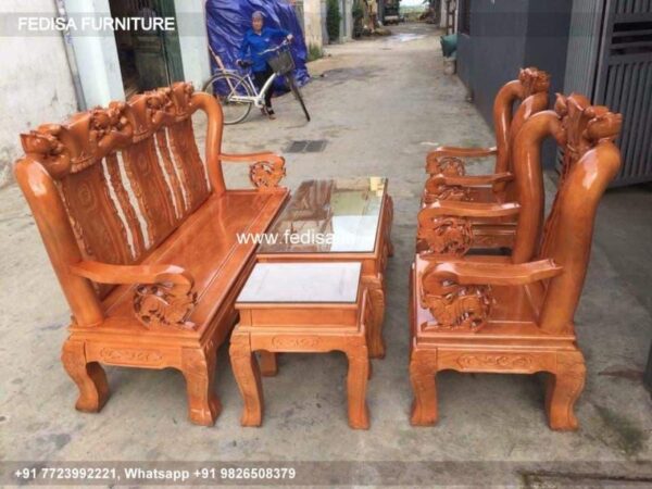 Wooden Sofa Set Wooden Cushion Sofa Set Price No-5668 Second Hand Wooden Sofa