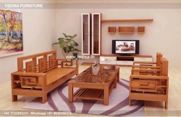 Wooden Sofa Set Wooden L Shaped Couch Bed No-5683 L Shape Wooden Sofa